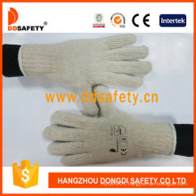 Comfortable and Flexible Natural White Polyester Cotton String Knitted Working Labor Gloves